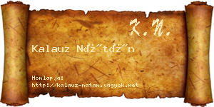 Kalauz Nátán névjegykártya
